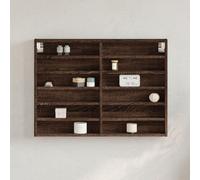 Vidaxl Armoire À Vitrine Chêne Marron 80x8,5x58 Cm Bois D'ingénierie Multicolore