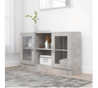 vidaXL Armoire à vitrine 802790 Gris béton 120x30,5x70 cm Bois d'ingénierie