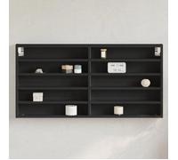 vidaXL Armoire à vitrine noir 100x8,5x50 cm bois d'ingénierie, armoire murale, armoire de rangement murale, armoire 847948