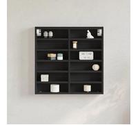 vidaXL Armoire vitrine noire 60x8,5x58 cm bois d'ingénierie