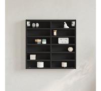 Vidaxl Armoire À Vitrine Noir 60x8,5x58 Cm Bois D'ingénierie Multicolore