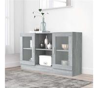 815628 vidaXL Armoire à vitrine Sonoma gris 120x30,5x70 cm Bois d'ingénierie