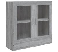 Vidaxl Armoire À Vitrine Sonoma Gris 82,5x30,5x80 Cm Bois D'ingénierie