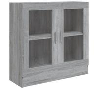 Vidaxl Armoire À Vitrine Sonoma Gris 82,5x30,5x80 Cm Bois D'ingénierie