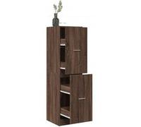 vidaXL Armoire apothicaire chêne marron 40x41x144,5 cm bois ingénierie coffre à tiroirs