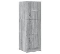 vidaXL Armoire apothicaire Sonoma Gris 40x41x118 cm Bois d'ingénierie, Coffre d'apothicaire, Meuble d'apothicaire, Coffre à tiroirs d'apothicaire
