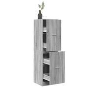 Vidaxl Armoire Apothicaire Sonoma Gris 40x41x144,5cm Bois D'ingénierie Multicolore