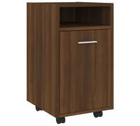 Vidaxl Armoire Appoint À Roues Chêne Marron 33x38x60 Cm Marron