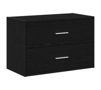 Armoire avec 2 tiroirs chêne noir 60x31x40 cm bois d ingénierie Noir G
