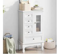 vidaXL Armoire avec 5 tiroirs et 2 étagères Blanc 241150