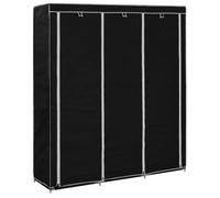 Armoire avec compartiments et barres Noir 150x45x175 cm Tissu Noir G