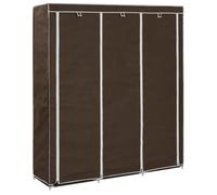 vidaXL Armoire avec compartiments et barres Marron 150x45x175 cm Tissu