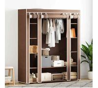 vidaXL Armoire pour chambre avec compartiments et tiges Marron