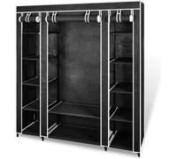 vidaXL Armoire avec compartiments et tiges 45 x 150 x 176 cm Noir