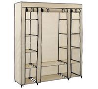 Vidaxl Armoire Avec Compartiments Et Tiges Crème 150x45x176 Cm Tissu