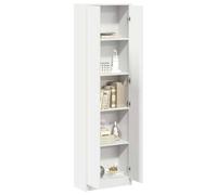 vidaXL Armoire avec étagère Blanc 55 x 25 x 189 cm Bois d'ingénierie, Armoire Moderne, unité rectangulaire, Beaucoup d'espace pour Vos vêtements, organise Contemporain