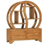 vidaXL Armoire avec étagère Yin Yang 68x26x83 cm Bois de teck massif Brun G