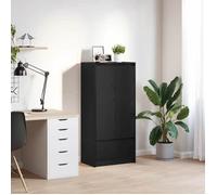 Armoire avec tiroir chêne noir 55,5x34x119,5 cm bois ingénierie G