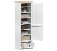 vidaXL Armoire avec tiroir - En pin massif - 55 x 38 x 170 cm - Pour chambre à coucher, rectangulaire, rustique et durable, fibre de bois, beaucoup de rangement pour tous les styles, facile à utiliser