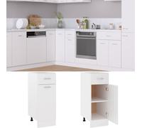 vidaXL Armoire basse à tiroirs Lyon blanc 30x46x81,5 cm Bois composite