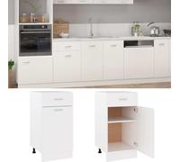 vidaXL Armoire basse à tiroirs Lyon blanc 40x46x81,5 cm Bois composite
