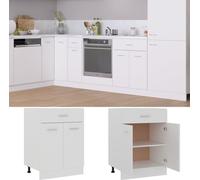vidaXL Armoire basse à tiroirs Lyon blanc 60x46x81,5 cm Bois composite