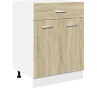 vidaXL Armoire basse à tiroirs Lyon Chêne Sonoma 60x46x81,5 cm Matériau dérivé du bois
