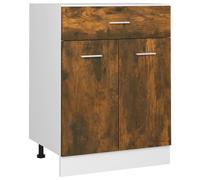 vidaXL Armoire basse avec tiroir Lyon chêne fumé 60x46x81,5 cm