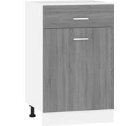 vidaXL Armoire basse avec tiroir Lyon Gris Sonoma 50x46x81,5 cm
