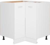 vidaXL Armoire basse d'angle Lyon Blanc 75,5x75,5x81,5 cm Matériau du bois
