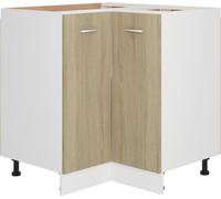 vidaXL Armoire basse d'angle Lyon chêne Sonoma 75,5x75,5x81,5 cm Matériau dérivé du bois