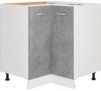 vidaXL Armoire basse d'angle Lyon gris béton 75,5x75,5x81,5 cm Matériau du bois