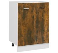 vidaXL Armoire basse Lyon chêne fumé 60x46x81,5 cm Matériau dérivé du bois
