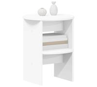 vidaXL Armoire blanche Ø40 x 50 cm en bois construit, récipient rectangulaire moderne, meuble latéral compact, buffet durable, mobilier peu encombrant, organisation fonctionnelle du salon
