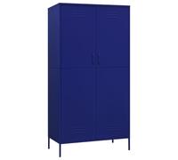 vidaXL Armoire bleu marine 90x50x180 cm Acier