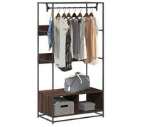 vidaXL Armoire chêne marron 90x50x180 cm bois d'ingénierie, armoire de rangement, organisateur de garde-robe, armoire, 849298