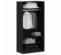 Armoire moderne en bois d'ingénierie - vidaXL - 100x50x200 cm - Chêne noir - 4 étagères - Rangement spacieux