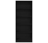 vidaXL Armoire Chêne Noir 80 x 50 x 200 cm Bois d'ingénierie, Armoire Moderne, Rangement spacieux, étagères élégantes, Organisateur de vêtements, Meuble Pratique pour la Chambre