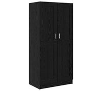 vidaXL Armoire Chêne Noir 82,5 x 51,5 x 180 cm Bois d'ingénierie, Rangement de Chambre, Armoire rectangulaire Rustique, unité Pratique pour vêtements et Accessoires