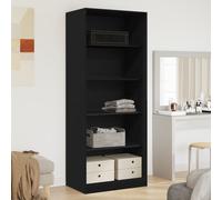 vidaXL Armoire Chêne Noir Ensemble de 2 Chêne Noir Panneau de Particules
