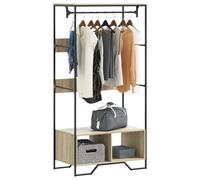 Armoire chêne sonoma 90x50x180 cm bois d'ingénierie, armoire de rangement, organisateur de garde-robe, armoire, 848670