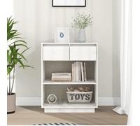 vidaXL Armoire console Blanc 60x34x75 cm Bois de pin solide