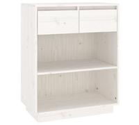 vidaXL Armoire console Blanc 60x34x75 cm Bois de pin solide