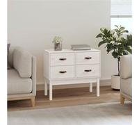 vidaXL Armoire console Blanc 90x40x78 cm Bois de pin solide821740 Blanc G