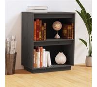 vidaXL Armoire console Gris 60x34x75 cm Bois de pin solide