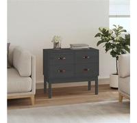vidaXL Armoire console Gris 90x40x78 cm Bois de pin solide821741 Gris G