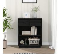 Buffet vidaXL Armoire console Noir 60x34x75 cm Bois de pin solide