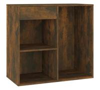 vidaXL Armoire Cosmétique Armoire de Dressing Meuble de Coiffeuse Meuble de Rangement Chambre à Coucher Chêne Fumé 80x40x75 cm Bois d'Ingénierie