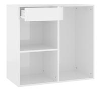 Vidaxl Armoire Cosmétique Blanc Brillant 80x40x75 Cm Bois D'ingénierie Blanc