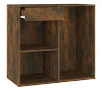 Vidaxl Armoire Cosmétique Chêne Fumé 80x40x75 Cm Bois D'ingénierie Marron